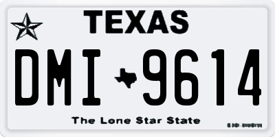 TX license plate DMI9614