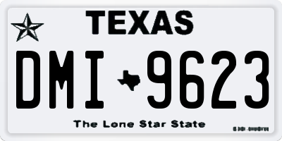 TX license plate DMI9623