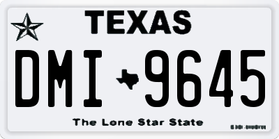 TX license plate DMI9645