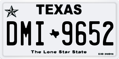 TX license plate DMI9652