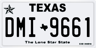 TX license plate DMI9661