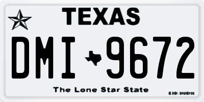 TX license plate DMI9672