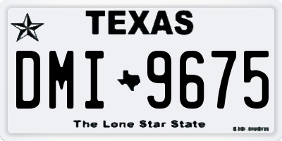TX license plate DMI9675