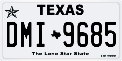 TX license plate DMI9685