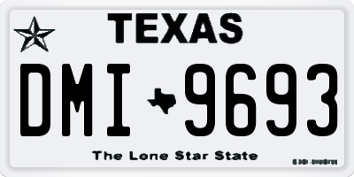 TX license plate DMI9693