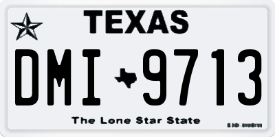 TX license plate DMI9713