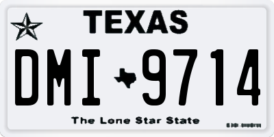 TX license plate DMI9714