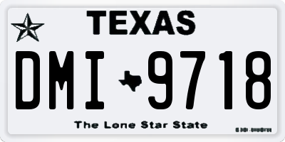 TX license plate DMI9718