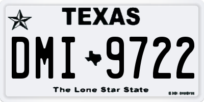 TX license plate DMI9722
