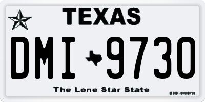 TX license plate DMI9730