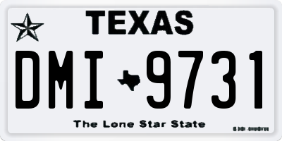 TX license plate DMI9731