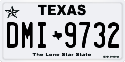 TX license plate DMI9732