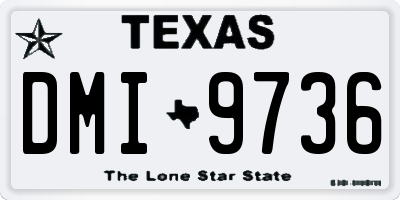 TX license plate DMI9736