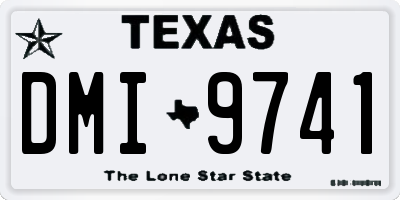 TX license plate DMI9741