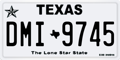 TX license plate DMI9745