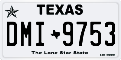 TX license plate DMI9753