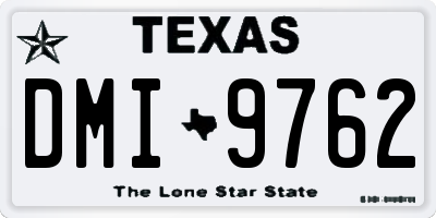 TX license plate DMI9762