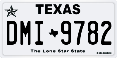 TX license plate DMI9782