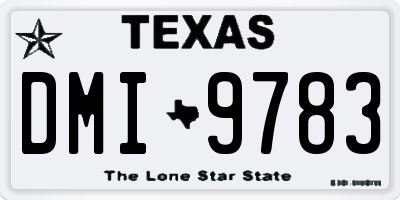 TX license plate DMI9783
