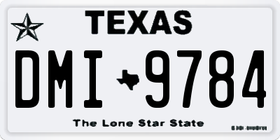 TX license plate DMI9784