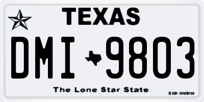 TX license plate DMI9803