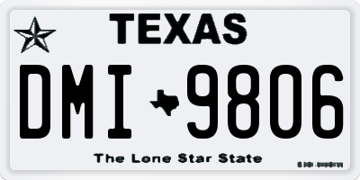 TX license plate DMI9806