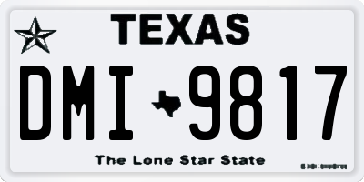 TX license plate DMI9817