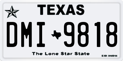 TX license plate DMI9818