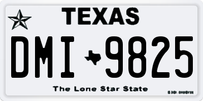 TX license plate DMI9825