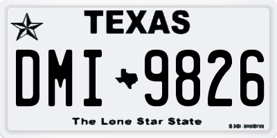 TX license plate DMI9826