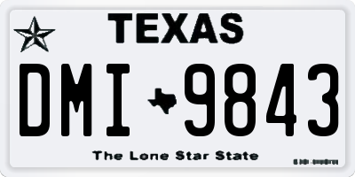 TX license plate DMI9843