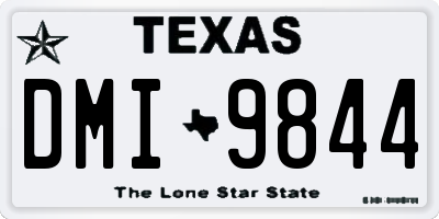 TX license plate DMI9844