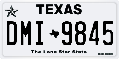 TX license plate DMI9845