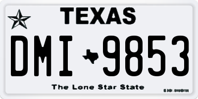 TX license plate DMI9853