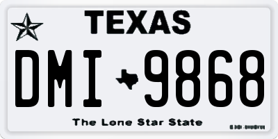 TX license plate DMI9868