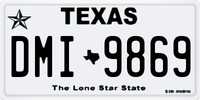 TX license plate DMI9869