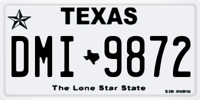 TX license plate DMI9872