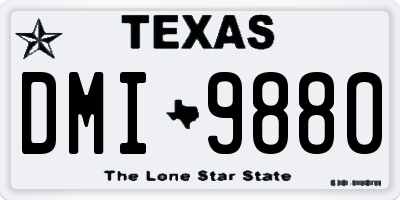 TX license plate DMI9880
