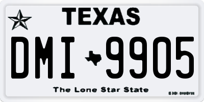 TX license plate DMI9905