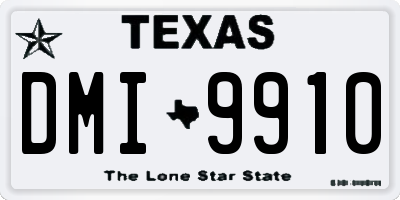 TX license plate DMI9910