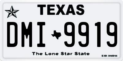 TX license plate DMI9919