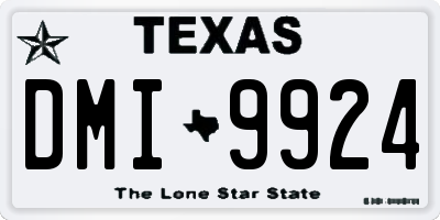 TX license plate DMI9924