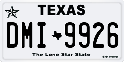 TX license plate DMI9926