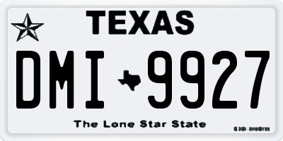 TX license plate DMI9927