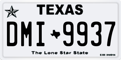 TX license plate DMI9937