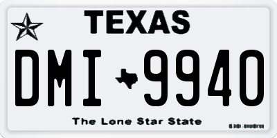 TX license plate DMI9940