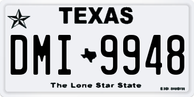TX license plate DMI9948