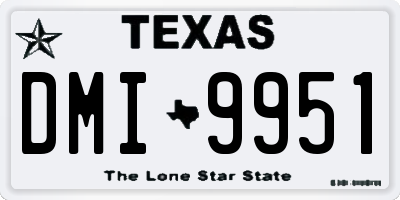 TX license plate DMI9951