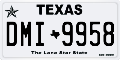 TX license plate DMI9958