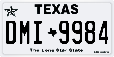 TX license plate DMI9984